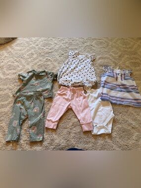Baby Gap and JCrew Baby Girls Summer Bundle pants dress bodysuits Size 6-9 Month
